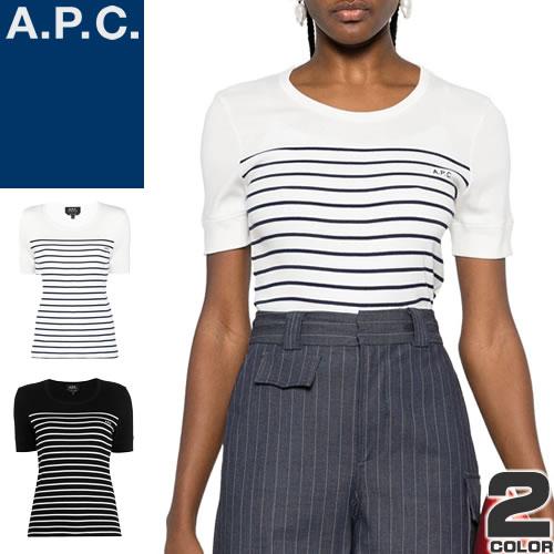 値下げ‼︎A.P.C/ボーダーTシャツ A.P.C.（アーペーセー） APC Tシャツ ボーダー 半袖 クルーネック 丸首