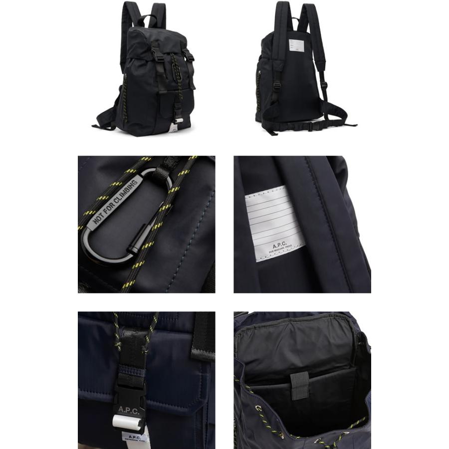 APC A.P.C. アーペーセー リュック リュックサック バックパック メンズ レディース ロゴ ナイロン A4 おしゃれ ブランド カジュアル 軽量 大容量 紺色の画像