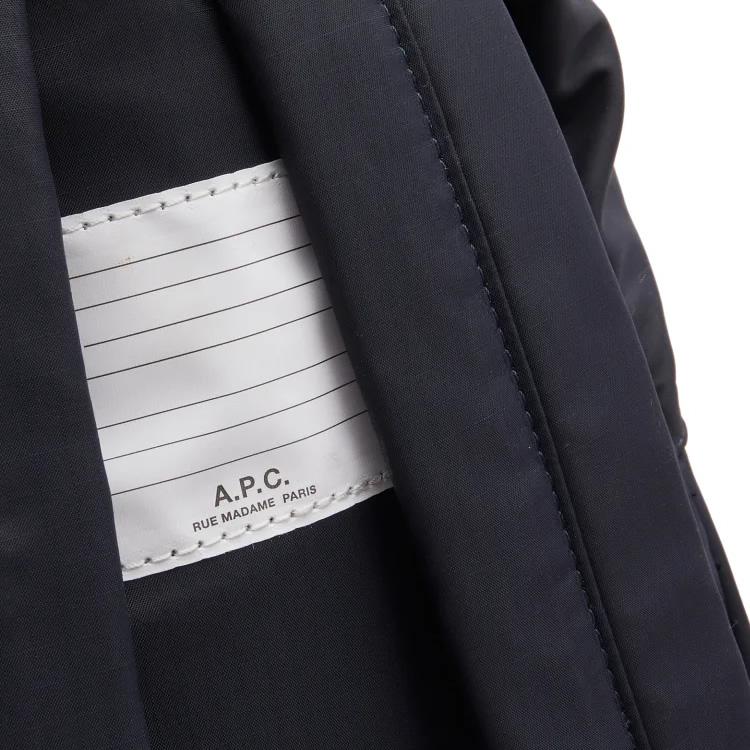 APC A.P.C. アーペーセー リュック リュックサック バックパック メンズ レディース ロゴ ナイロン A4 おしゃれ ブランド カジュアル 軽量 大容量 紺色の画像