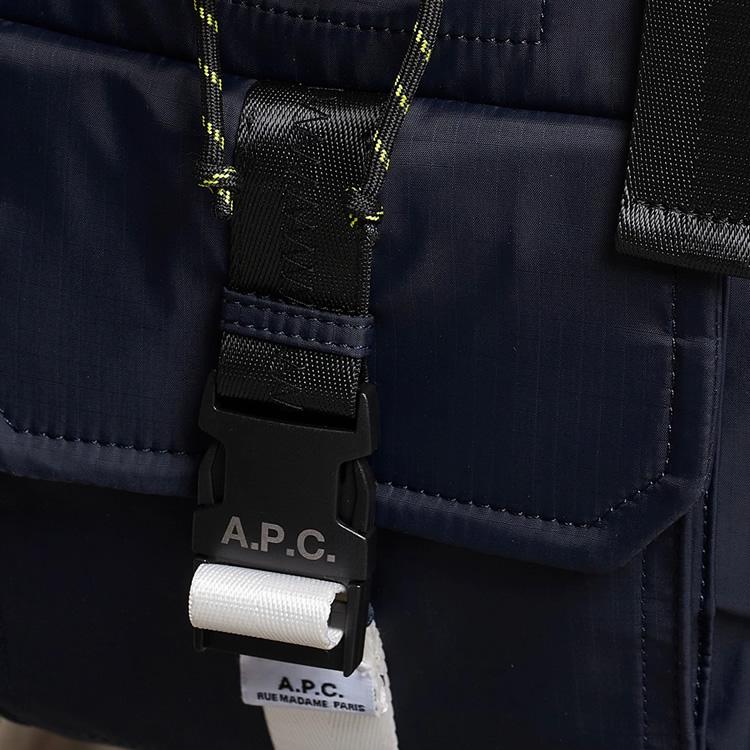 APC A.P.C. アーペーセー リュック リュックサック バックパック メンズ レディース ロゴ ナイロン A4 おしゃれ ブランド カジュアル 軽量 大容量 紺色の画像