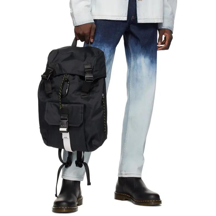 APC A.P.C. アーペーセー リュック リュックサック バックパック メンズ レディース ロゴ ナイロン A4 おしゃれ ブランド カジュアル 軽量 大容量 紺色の画像