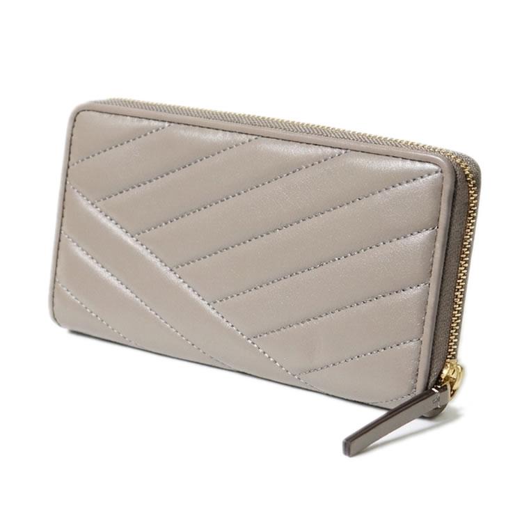 ☆未使用☆Tory Burch☆長財布☆KIRA☆グレーベージュ。本革レザー人気 TORY BURCH（トリーバーチ） 財布 長財布 キラ レディース ダブルT