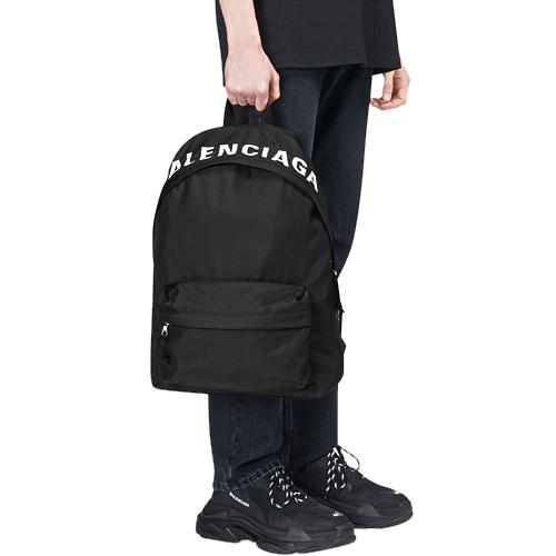 バレンシアガ BALENCIAGA バッグ リュック リュックサック ウィール バックパック メンズ レディース シンプル ブランド おしゃれ 軽い  黒 ブラック