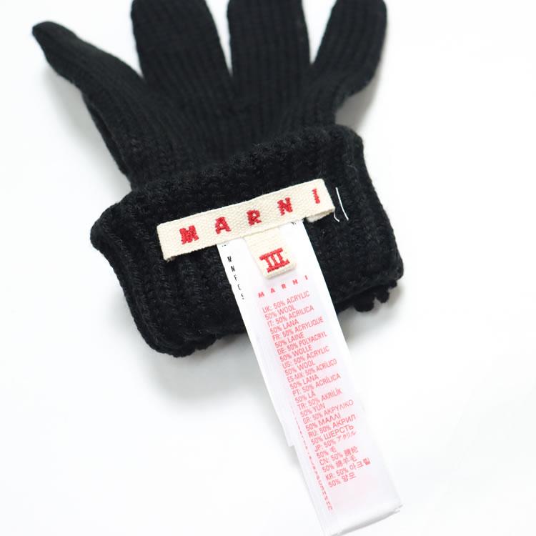 MARNI（マルニ） 手袋 キッズ レディース ウール ロゴ カジュアル 防寒