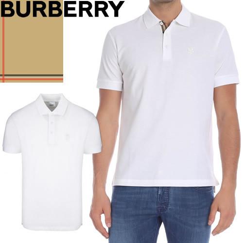 バーバリー BURBERRY ポロシャツ 半袖 メンズ モノグラム TBロゴ 刺繍