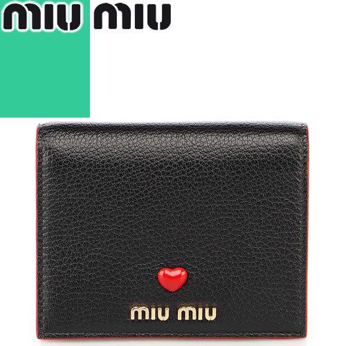 ミュウミュウ MIUMIU 財布 二つ折り財布 マドラスレザー 財布