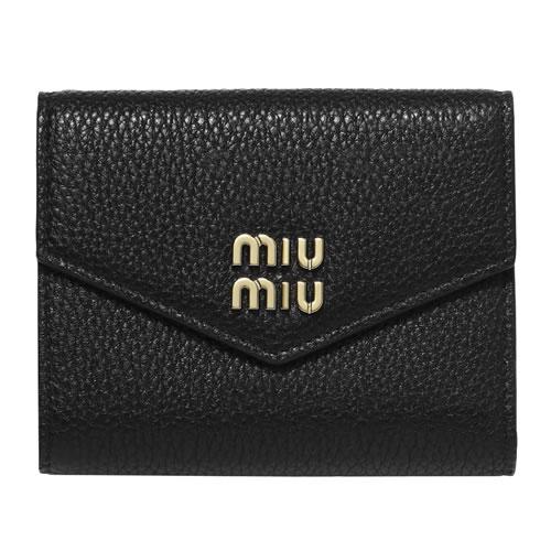 ミュウミュウ MIUMIU 財布 三つ折り財布 スモール レザー ウォレット