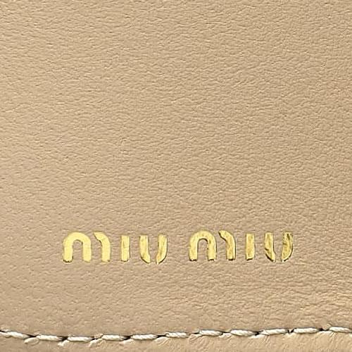 miu ミュウミュウ MIUMIU 財布 二つ折り財布 スモール ナッパ miu ミュウミュウ MIUMIU 財布 二つ折り財布 スモール ナッパ