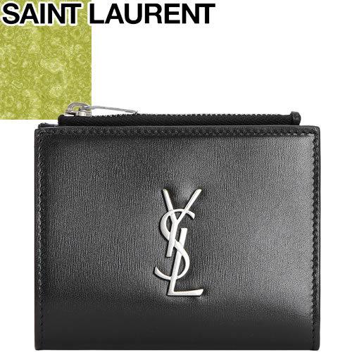 サンローラン パリ SAINT LAURENT PARIS 財布 二つ折り財布 小銭入れあり メンズ レディース モノグラム ジッパー 本革