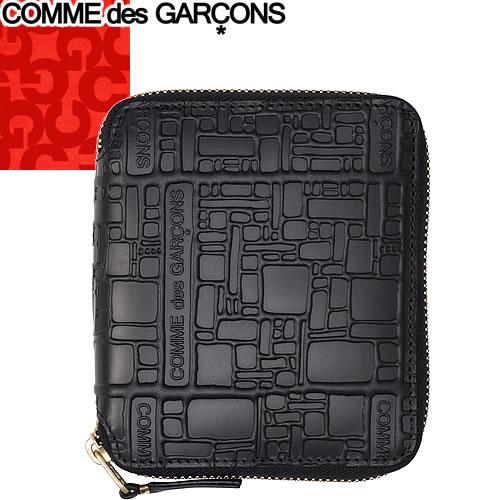 COMME DES GARCONS ロゴプリント ラウンドファスナー二つ折り財布 COMME DES GARCONS ロゴプリント ラウンドファスナー二つ折り