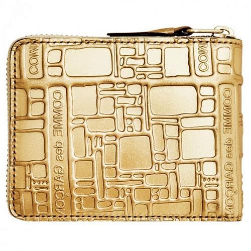 COMME des GARCONS コムデギャルソン 財布 二つ折り財布 エンボス ロゴ