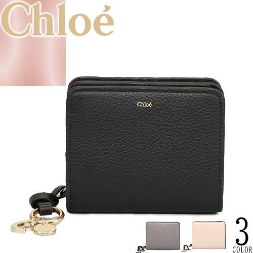 クロエ Chloe 財布 二つ折り財布 アルファベット コンパクト ウォレット レディース ミニ財布 レザー 本革 ブランド 小さめ 使いやすい 黒  ブラック グレー : 294-003 : MSS - 通販 - Yahoo!ショッピング