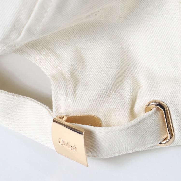 Chloé ホワイトキャップ 52 クロエ Chloe キャップ べーズボールキャップ 帽子 C20049-117 大人も