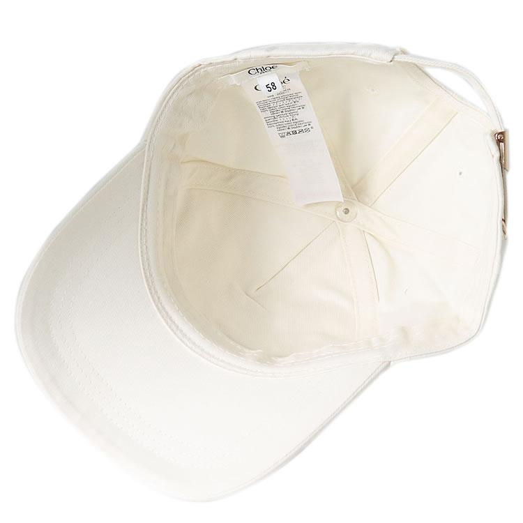 Chloé ホワイトキャップ 52 クロエ Chloe キャップ べーズボールキャップ 帽子 C20049-117 大人も