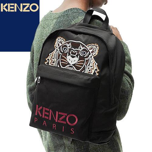 ケンゾー KENZO バッグ リュック バックパック デイパック メンズ レディース タイガー ロゴ 刺繍 おしゃれ 軽い ブランド プレゼント 黒  ブラック : 296-021 : MSS - 通販 - Yahoo!ショッピング