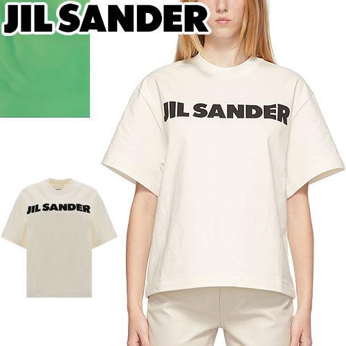 ジルサンダー JIL SANDER Tシャツ 半袖 クルーネック 丸首 レディース オーバーサイズ ロゴ コットン ブランド 白 ホワイト