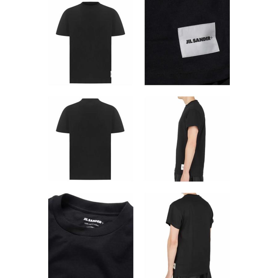 ジルサンダー JIL SANDER Tシャツ 半袖 クルーネック 丸首 メンズ オーバーサイズ ロゴ コットン 大きいサイズ ブランド プレゼント 白 黒 ホワイト ブラック｜maido-selection｜04