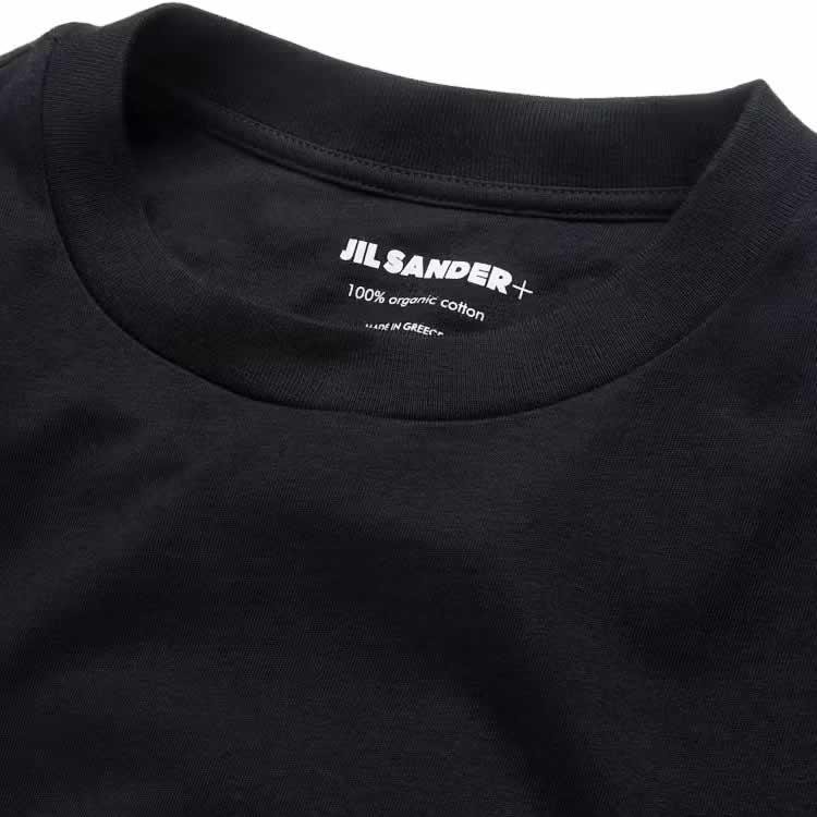 ジルサンダー JIL SANDER Tシャツ 半袖 クルーネック 丸首 メンズ オーバーサイズ ロゴ コットン 大きいサイズ ブランド プレゼント 白 黒 ホワイト ブラック｜maido-selection｜07