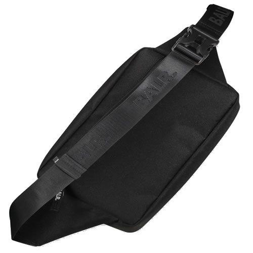【極美品】BALR. ボディバッグ ウエストポーチ ブラック 総柄 レザー BALR./ボーラー/CLASSIC WAISTBAG-JET BLACK（ボディバッグ