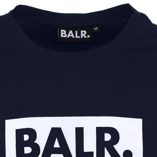 ネイビー【Ｍサイズ】BALR. ボーラー ロゴ プリント 半袖シャツ cdc.gov.bw