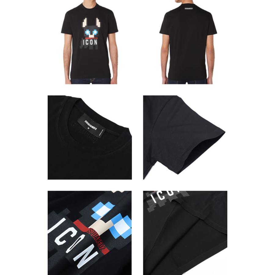 【ディースクエアード】チロロゴ 半袖Tシャツ ホワイト/ブラック DSQUARED2 ディースクエアード Tシャツ メンズ 半袖 チロドッグ