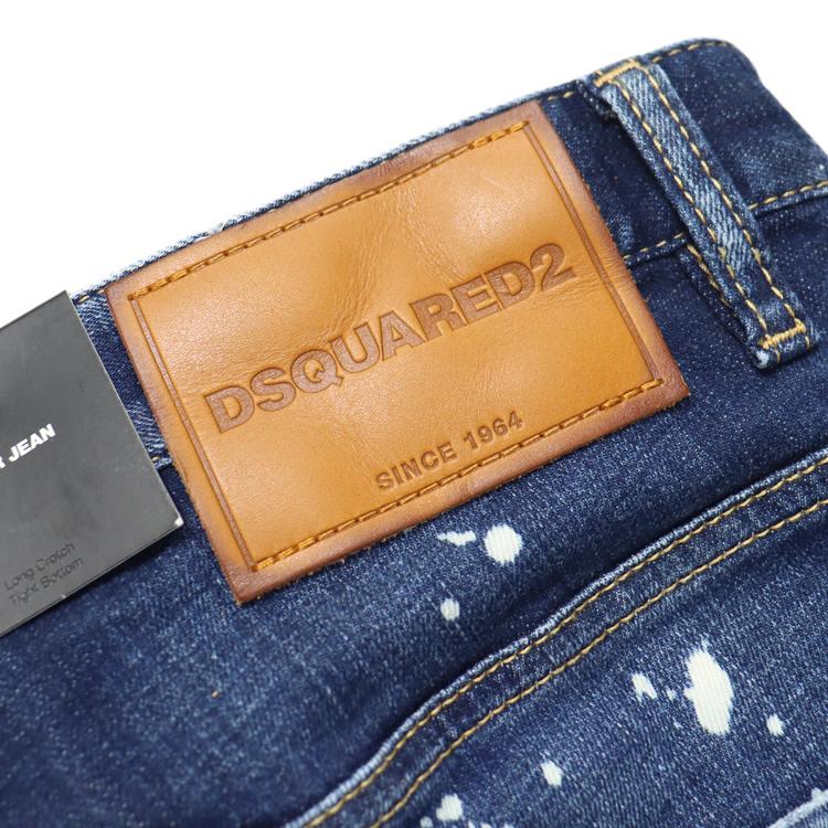 ディースクエアード DSQUARED2 デニム ペイント スケーター パンツ ジーンズ ダメージデニム メンズ ボタンフライ スリム 大きいサイズ ブランドの画像