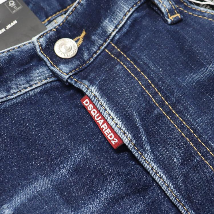 ディースクエアード DSQUARED2 デニム ペイント スケーター パンツ ジーンズ ダメージデニム メンズ ボタンフライ スリム 大きいサイズ ブランドの画像