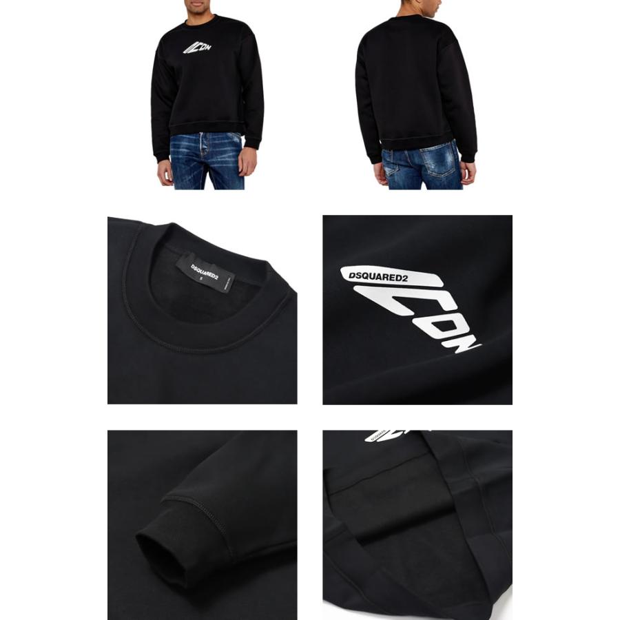 DSQUARED2 ブラック ロゴ スウェット DSQUARED2（ディースクエアード） スウェット トレーナー メンズ ロゴ
