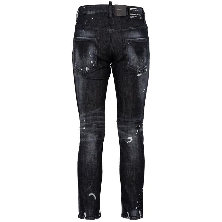 DSQUARED2 ダメージデニム　スキニー DSQUARED2 ディースクエアード ダメージ スキニージーンズ | ブラック