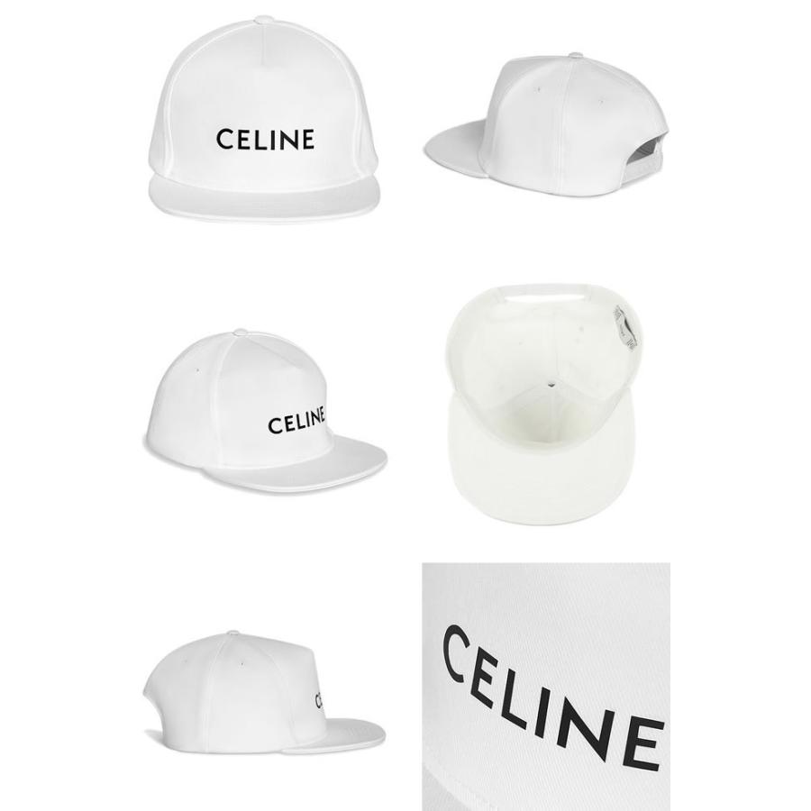 セリーヌ CELINE キャップ ベースボールキャップ 帽子 スナップバック キャップ メンズ レディース ロゴ ブランド 深め 大きめ 白 ホワイト