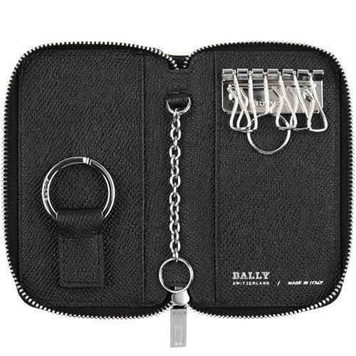 Bally バリー BALLY キーケース キーリング ブラック プリント Bally バリー BALLY キーケース キーリング ブラック プリント