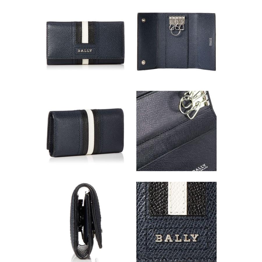 Bally バリー BALLY キーケース キーリング 4連 メンズ 本革 Bally バリー BALLY キーケース キーリング 4連 メンズ 本革