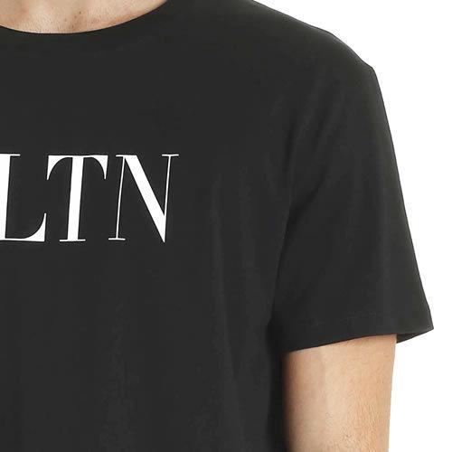 ヴァレンティノ VALENTINO Tシャツ VLTN T-SHIRT TV3MG10V3LE 0NO メンズ 半袖 クルーネック 丸首 ロゴ  ブランド おしゃれ 大きいサイズ 黒 ブラック