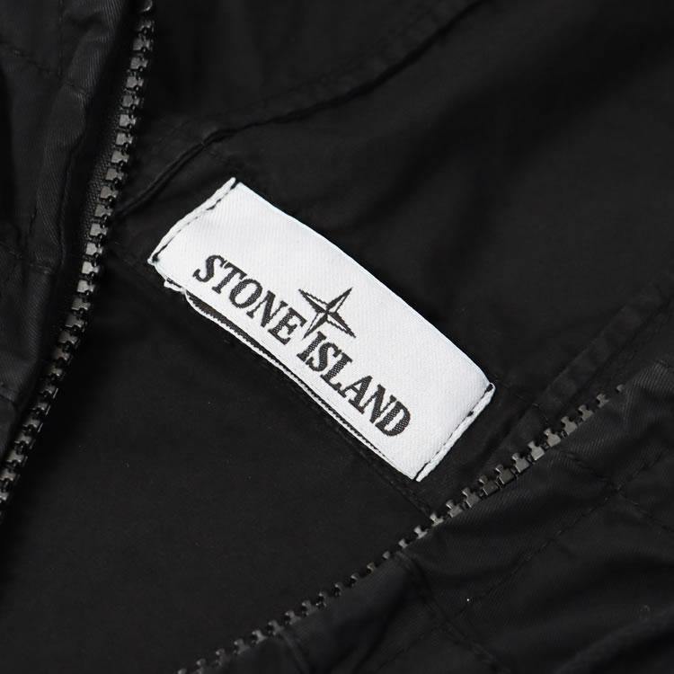 ストーンアイランド STONE ISLAND ジャケット ブルゾン パーカー スーピマ コットン ツイルストレッチ メンズ 撥水 薄手 春 秋 カジュアル ブランド 黒 ブラックの画像
