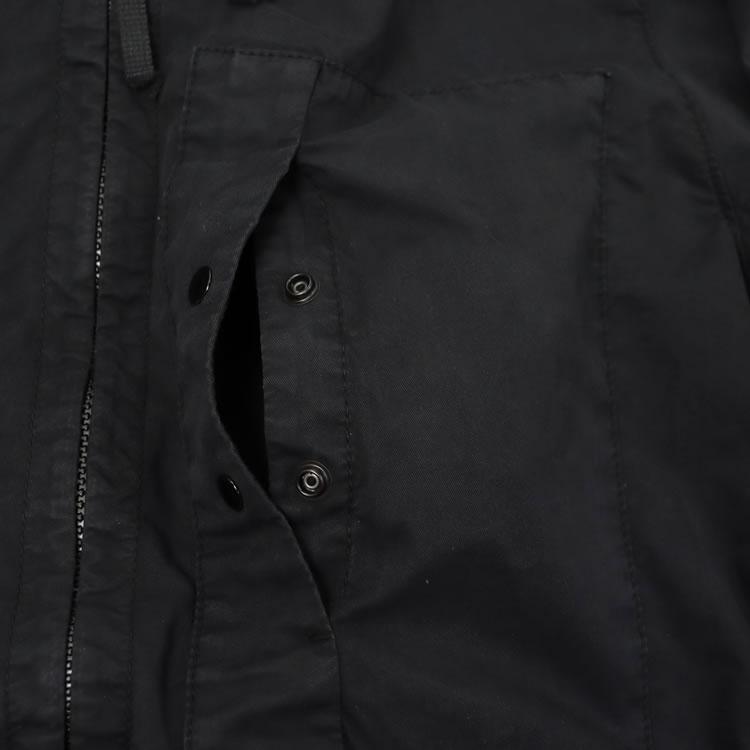 ストーンアイランド STONE ISLAND ジャケット ブルゾン パーカー スーピマ コットン ツイルストレッチ メンズ 撥水 薄手 春 秋 カジュアル ブランド 黒 ブラックの画像