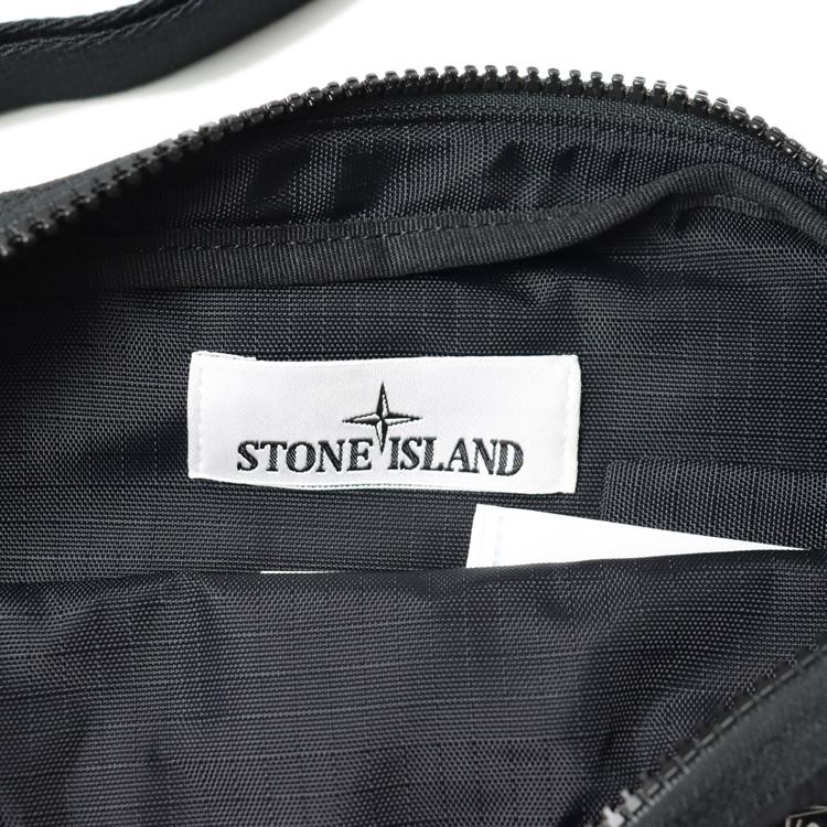STONE  ストーンアイランド　ブラック　ボディバッグ　ポーチ STONE ISLAND（ストーン アイランド） STONE ISLAND JUNIOR ジュニア