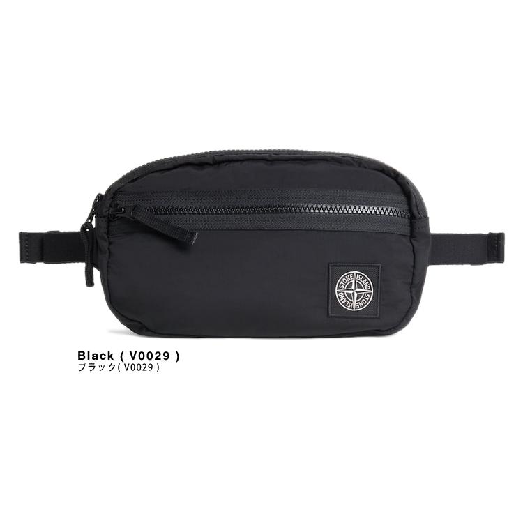 STONE  ストーンアイランド　ブラック　ボディバッグ　ポーチ STONE ISLAND（ストーン アイランド） ボディバッグ ウエストポーチ