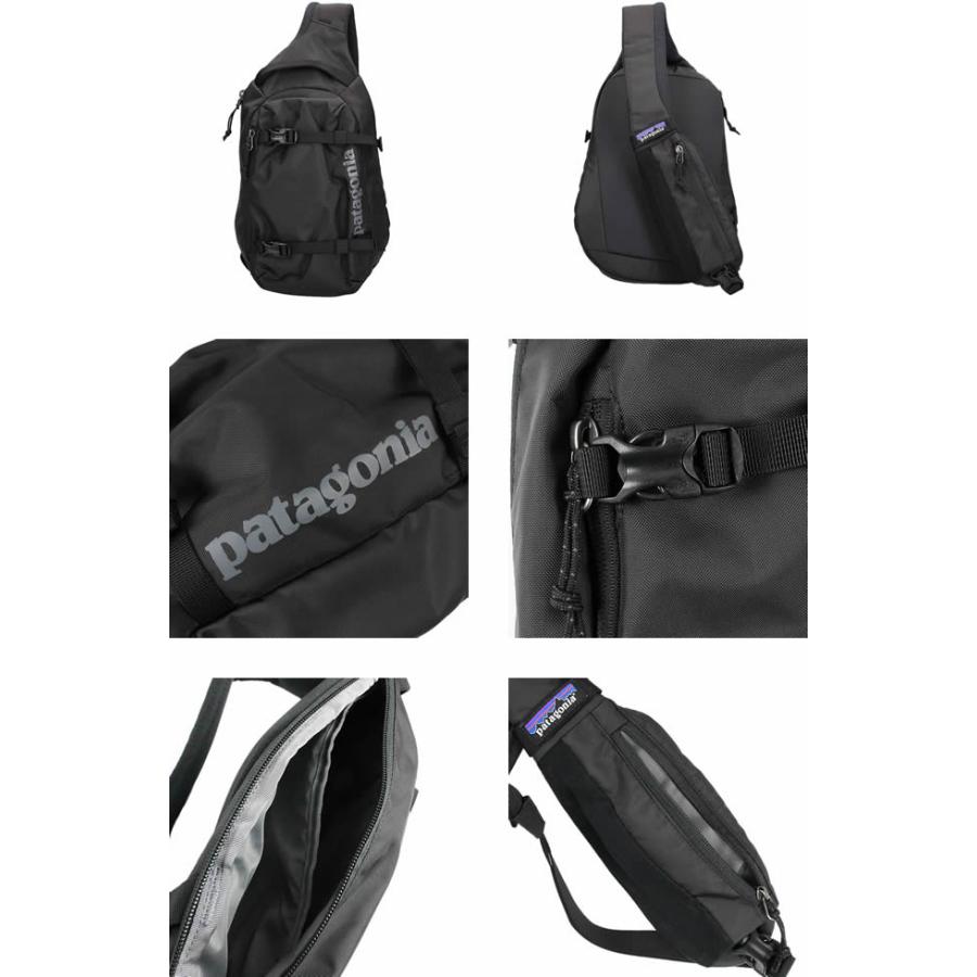 パタゴニア patagonia アトム スリング 8L メンズ レディース ボディバッグ ワンショルダーバッグ 斜めがけ かっこいい 大きめ 軽量 撥水 ナイロン 黒 ブラックの画像