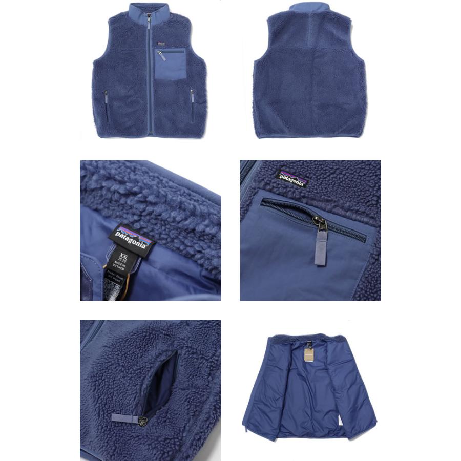 Patagonia ブルー ジャケット フリース内側 取り外し不可フード付き Patagonia ブルー ジャケット フリース内側 取り外し不可フード