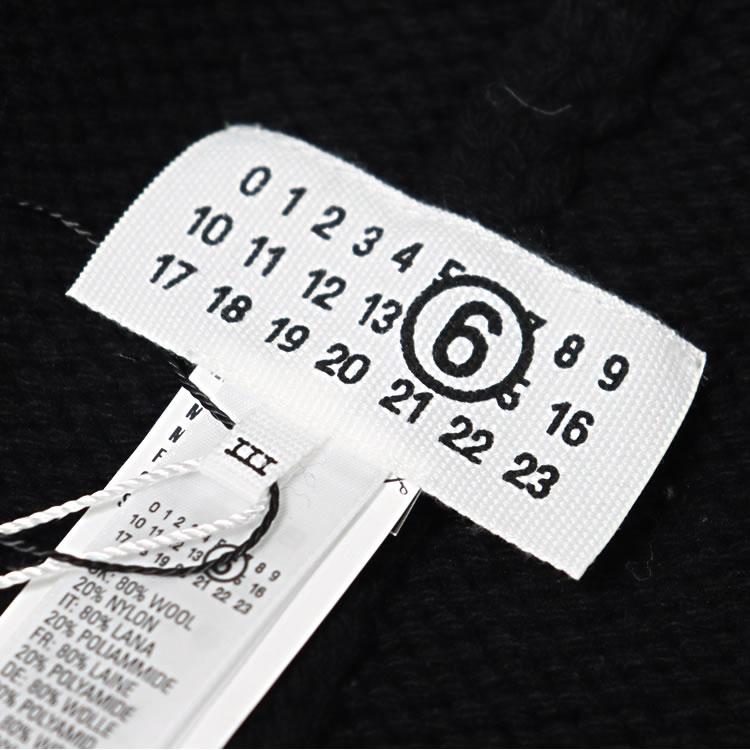 MM6 Maison Margiela ニット帽 黒・白 MM6 エムエムシックス メゾンマルジェラ Maison Margiela ニット