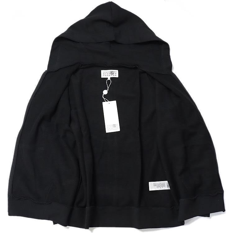 Maison margiela マルジェラ　Sブラック パーカー　ロング MM6 エムエムシックス メゾンマルジェラ Maison Margiela ジップアップ
