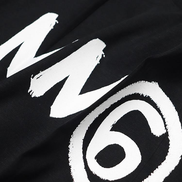 エムエムシックス メゾンマルジェラ MM6 Maison Margiela Tシャツ レディース 半袖 ロゴ コットン クルーネック 丸首 ブランド 綿100% おしゃれ 白 黒 青の画像