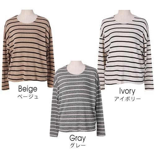 Tシャツ カットソー ロンT バスクシャツ トップス レディース ボーダー