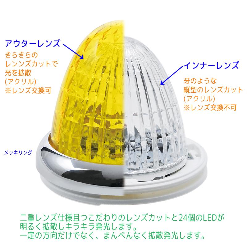 槌屋ヤック LED バスマーカーランプ 牙龍(がりゅう) CE-511 イエロー