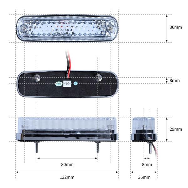 ジェットイノウエ LED 車高灯ランプNEO 24V 533586 クリアレンズ
