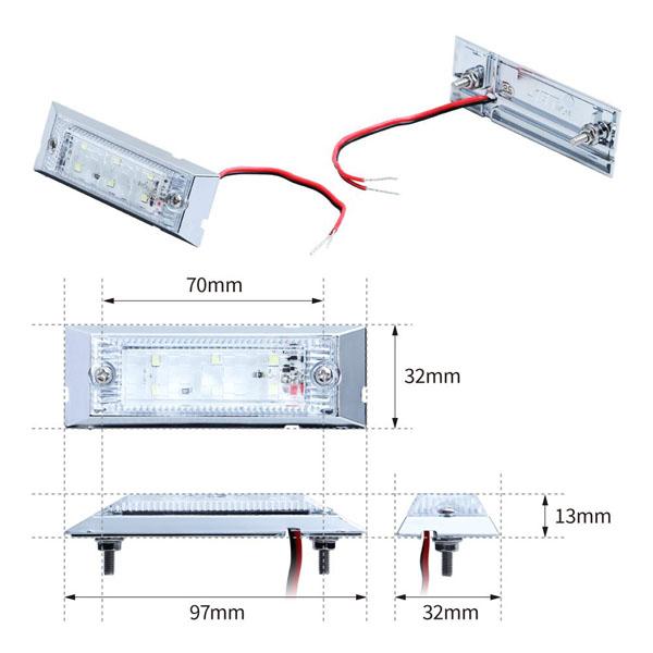 LED マーカーランプ ウルトラフラットマーカーランプ 534603 12V クリアレンズ/グリーンLED ジェットイノウエ(JET INOUE)｜maido21｜02