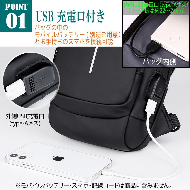 ボディバッグ メンズ 多機能 ワンショルダー 斜めがけ やや 大きめ