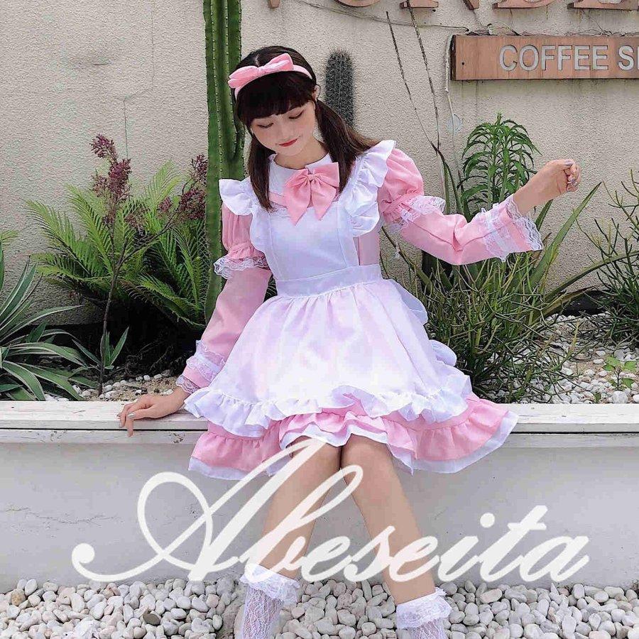 メイド服 コスプレ ハロウィン 仮装 衣装 パーティー カフェ ハロウィーン ブルー 大きさサイズ｜maifulstore｜10