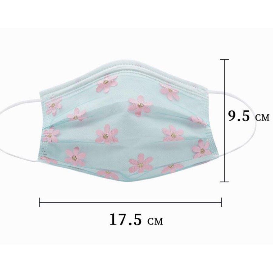 D50★ライラック★チュール★お花✿刺繍レース★ハンドメイドマスク D50☆ライラック☆チュール☆お花✿刺繍レース☆ハンドメイドマスク