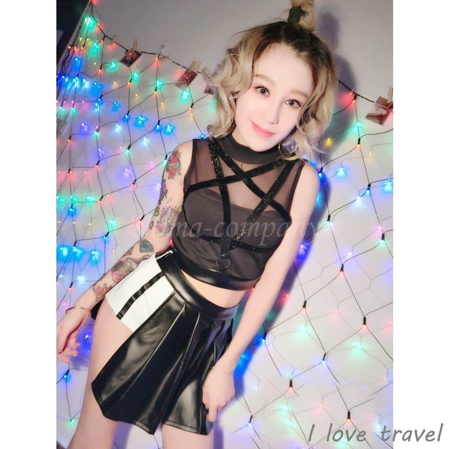 美品 ダンス衣装ヒップホップ ダンスウェア ダンスパンツ ブラック 上下セット Hiphop レッスン着 ステージ衣装 系 多彩にアレンジ Cisama Sc Gov Br